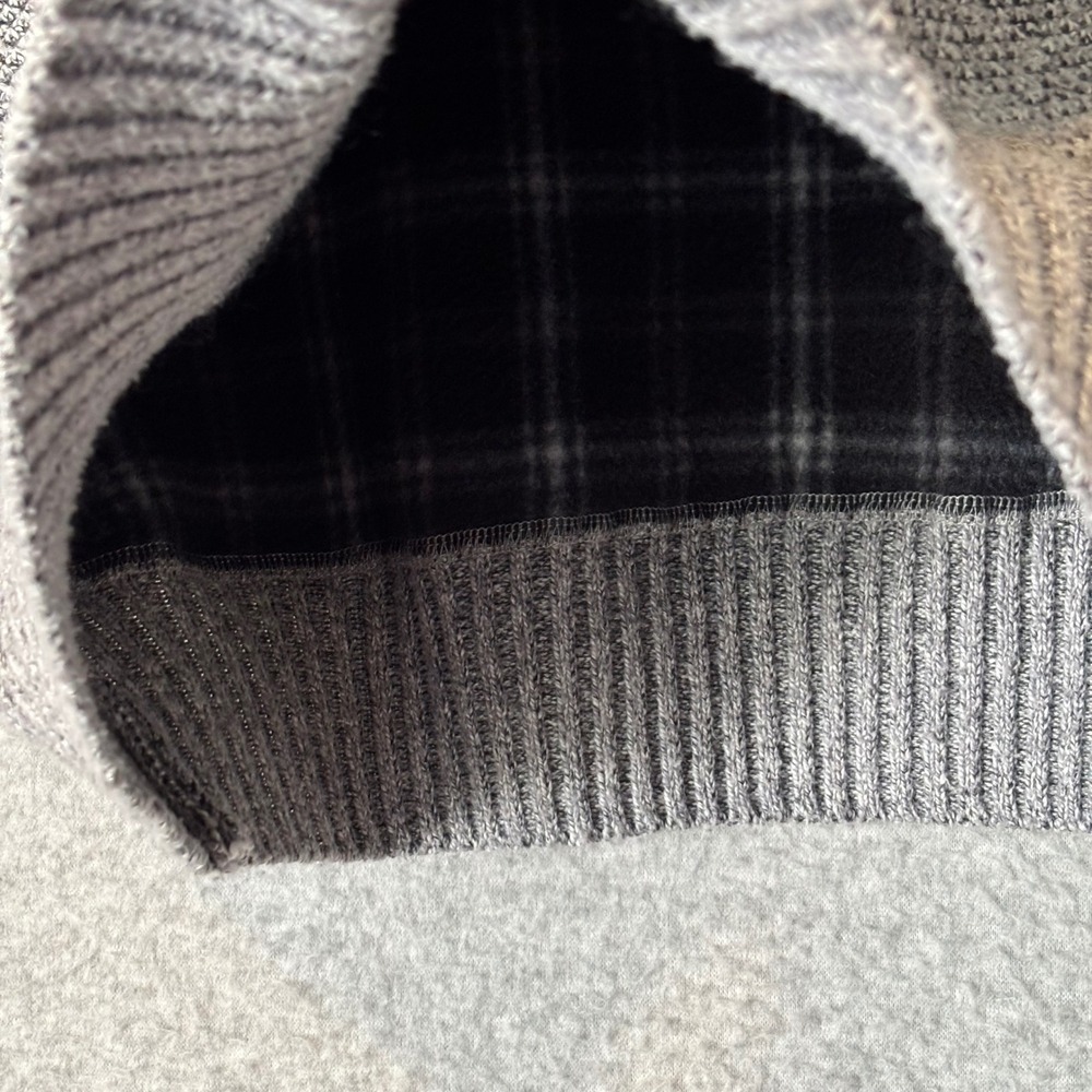 Stillwater Supply Co Mens XL Gray Knit Textured Sweater Quarter Zip Fleece Lined - Picture 6 of 7